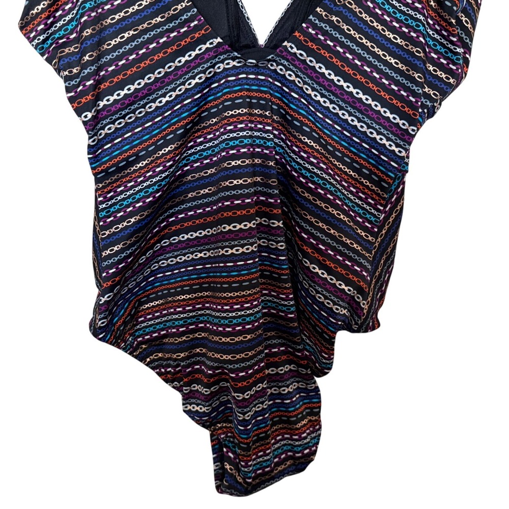 Miraclesuit Odyssey One Piece Swimsuit Multicolor Chain Print Size 10 NWOT - Picture 8 of 14